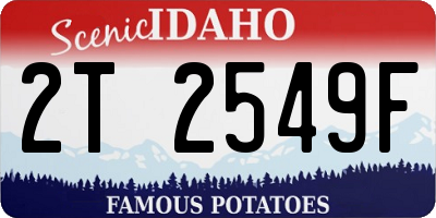 ID license plate 2T2549F