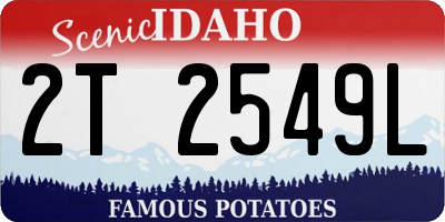 ID license plate 2T2549L