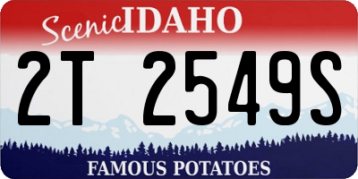 ID license plate 2T2549S