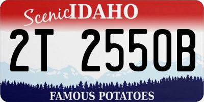 ID license plate 2T2550B