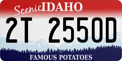 ID license plate 2T2550D