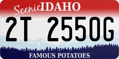 ID license plate 2T2550G