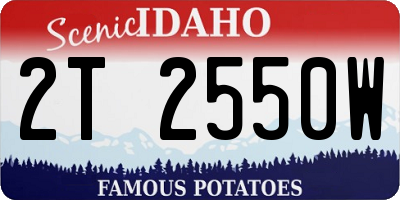 ID license plate 2T2550W