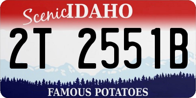 ID license plate 2T2551B