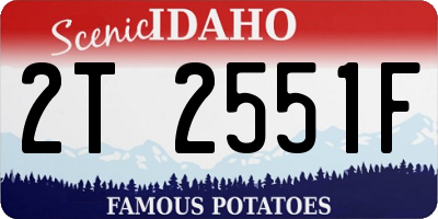 ID license plate 2T2551F