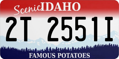 ID license plate 2T2551I