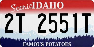ID license plate 2T2551T