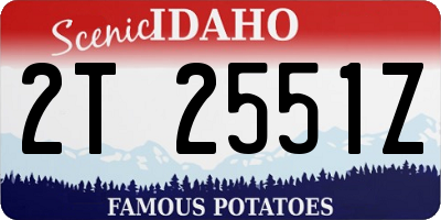 ID license plate 2T2551Z