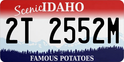 ID license plate 2T2552M