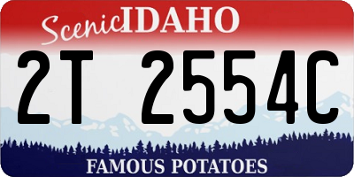 ID license plate 2T2554C