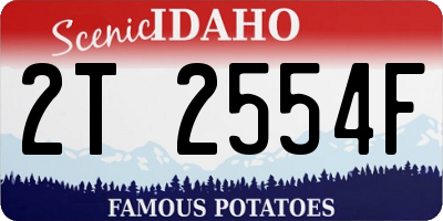 ID license plate 2T2554F
