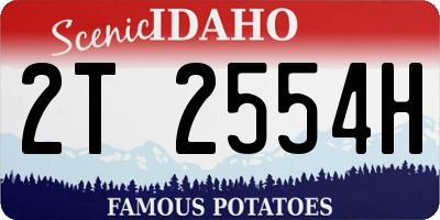 ID license plate 2T2554H