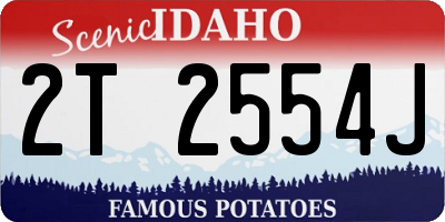 ID license plate 2T2554J