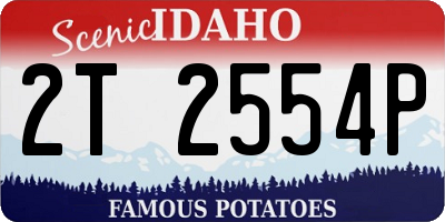 ID license plate 2T2554P