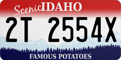 ID license plate 2T2554X
