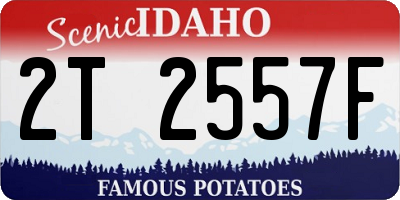 ID license plate 2T2557F
