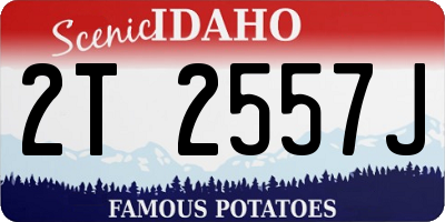 ID license plate 2T2557J