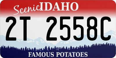 ID license plate 2T2558C