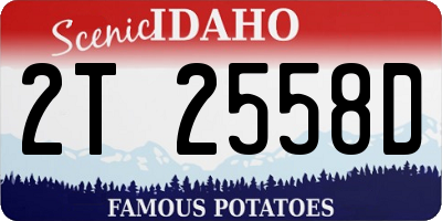 ID license plate 2T2558D