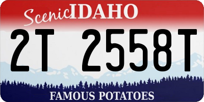 ID license plate 2T2558T