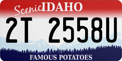 ID license plate 2T2558U