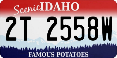 ID license plate 2T2558W