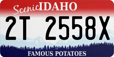 ID license plate 2T2558X