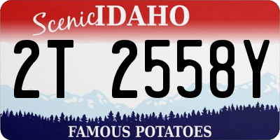 ID license plate 2T2558Y