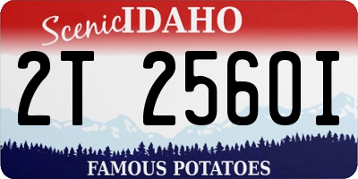 ID license plate 2T2560I