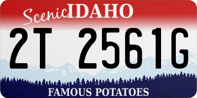 ID license plate 2T2561G