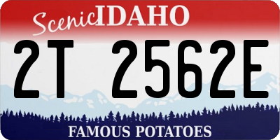 ID license plate 2T2562E