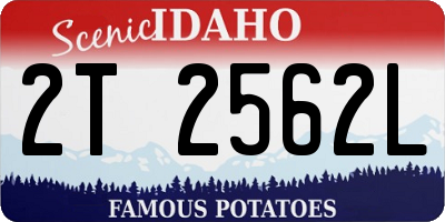 ID license plate 2T2562L