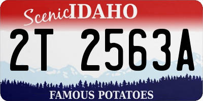 ID license plate 2T2563A