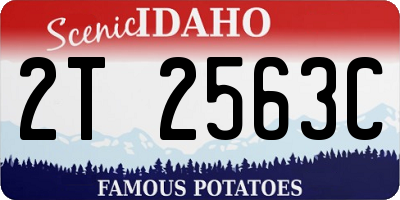 ID license plate 2T2563C