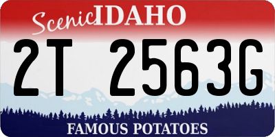 ID license plate 2T2563G