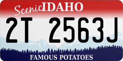 ID license plate 2T2563J