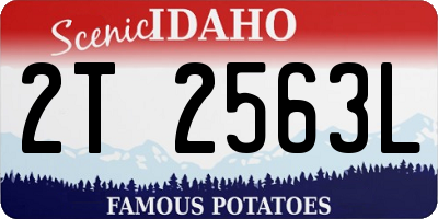 ID license plate 2T2563L