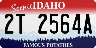 ID license plate 2T2564A