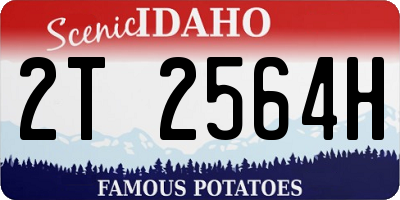 ID license plate 2T2564H