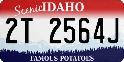 ID license plate 2T2564J
