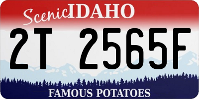 ID license plate 2T2565F