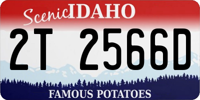 ID license plate 2T2566D