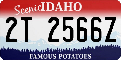 ID license plate 2T2566Z