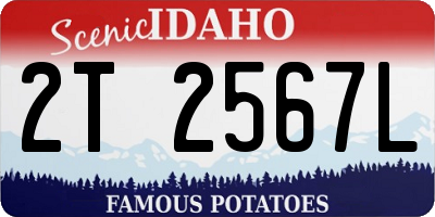 ID license plate 2T2567L