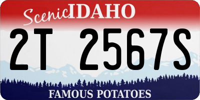 ID license plate 2T2567S