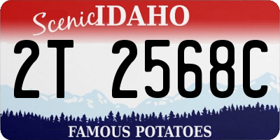 ID license plate 2T2568C
