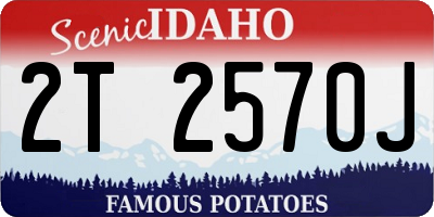 ID license plate 2T2570J