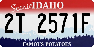 ID license plate 2T2571F
