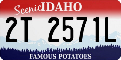ID license plate 2T2571L