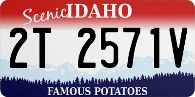 ID license plate 2T2571V